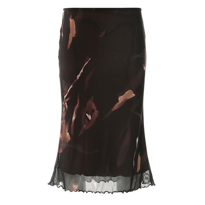 Cuteandpsycho Estetske ravne suknje s cvjetnim printom Y2K Vintage 90-ih Slatke ženske donje hlače Ležerna Harajuku Chic Grunge odjeća