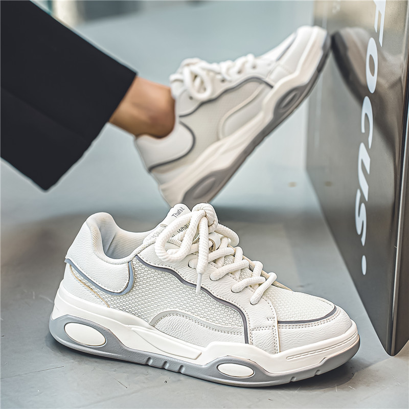 Muške tenisice Jednobojne muške cipele na vezanje 2023 Lagane cipele Muške ležerne cipele Muške sportske atletske cipele Jednobojne tenisice vel.