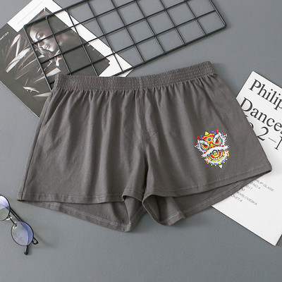 Muške Lion Dance Pattern Pamučno donje rublje Smiješne gaćice Široke bokserice Kratke hlače Meke strelice Hlače za mlade Prozračne gaće