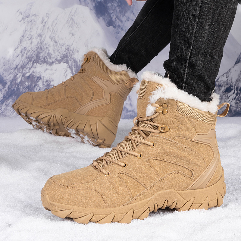 Muške zimske čizme za snijeg Super tople muške planinarske čizme Visokokvalitetne vodootporne kožne visoke čizme Velike veličine Muške čizme Vanjske tenisice