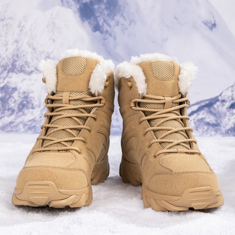 Muške zimske čizme za snijeg Super tople muške planinarske čizme Visokokvalitetne vodootporne kožne visoke čizme Velike veličine Muške čizme Vanjske tenisice