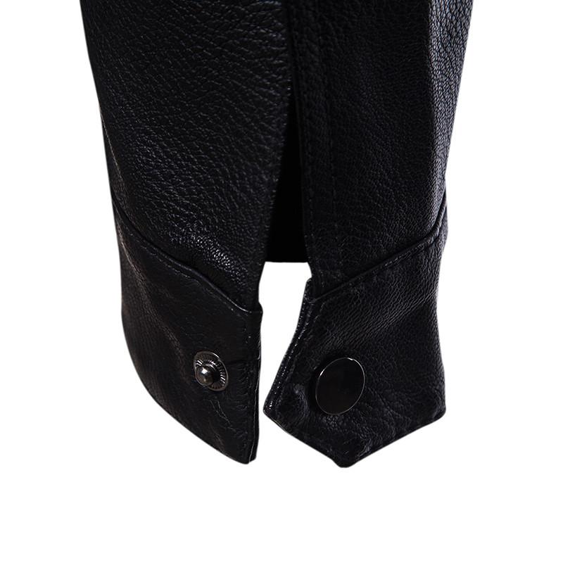 Jachetă din piele pentru bărbați, la modă 2023, slim fit, cu guler în picioare, jachetă din PU, jachete cu fermoar, pentru bărbați, toamnă și iarnă.