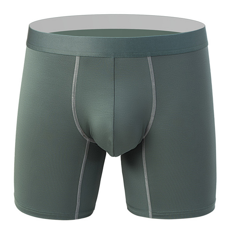 Ανδρικά σλιπ μπόξερ με μακριά πόδια Σώβρακο Αναπνεύσιμα σέξι σορτς U κυρτά μπαούλα πουγκί Φορούν ανθεκτικά επίπεδα εσώρουχα μπόξερ
