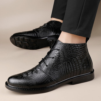 Υψηλής ποιότητας επαγγελματικές μπότες για άντρες Μόδα άνετα casual παπούτσια ανδρικές μπότες αστραγάλου Ζεστές βελούδινες γούνινες χειμερινές μπότες