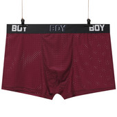 Pánske sexy boxerky, domáce šortky, sieťované priedušné super elastické boxerky, mužské mieškové vydutie, erotické boxerky, konvexné vrecko