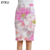 KYKU prekės ženklo gėlių sijonai moteriški meniniai sarafanai spalvingi 3d sijonai Harajuku seksualūs moteriški sijonai moteriški vintažiniai šaunios mados megzti