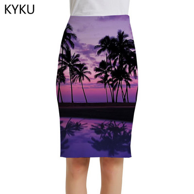 KYKU prekės ženklo gėlių sijonai moteriški meniniai sarafanai spalvingi 3d sijonai Harajuku seksualūs moteriški sijonai moteriški vintažiniai šaunios mados megzti