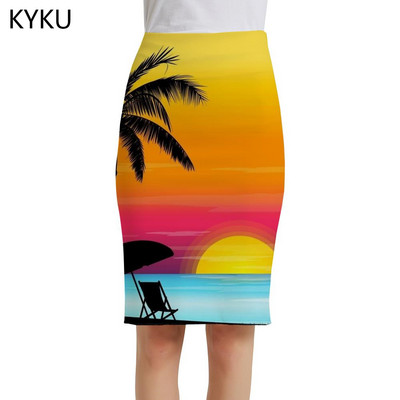 KYKU prekės ženklo gėlių sijonai moteriški meniniai sarafanai spalvingi 3d sijonai Harajuku seksualūs moteriški sijonai moteriški vintažiniai šaunios mados megzti