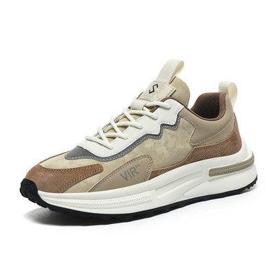 Nove proljetne ležerne muške tenisice na vezanje s debelim potplatom, modne neklizajuće, udobne, mekane podloge, prozračne cipele za sve za muškarce