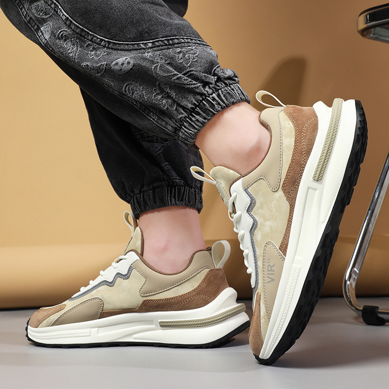 Nove proljetne ležerne muške tenisice na vezanje s debelim potplatom, modne neklizajuće, udobne, mekane podloge, prozračne cipele za sve za muškarce