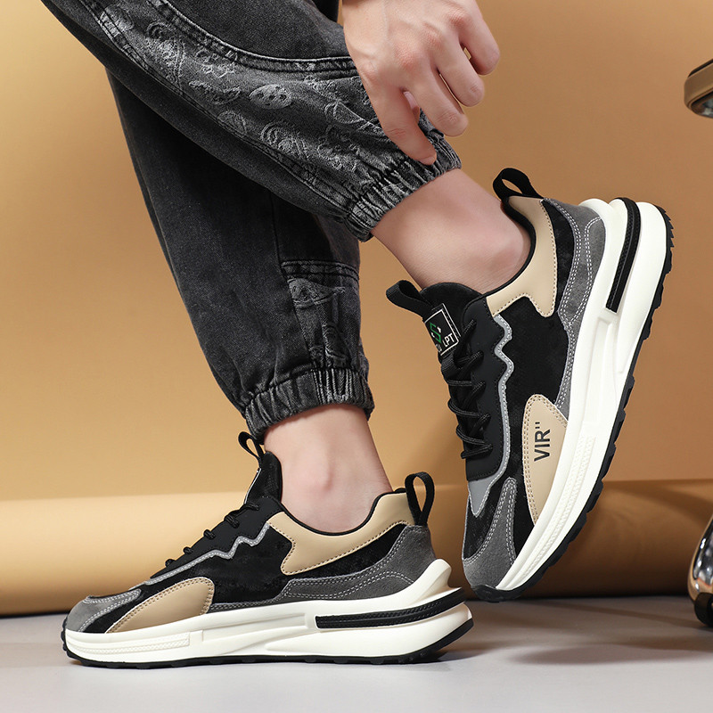 Nove proljetne ležerne muške tenisice na vezanje s debelim potplatom, modne neklizajuće, udobne, mekane podloge, prozračne cipele za sve za muškarce