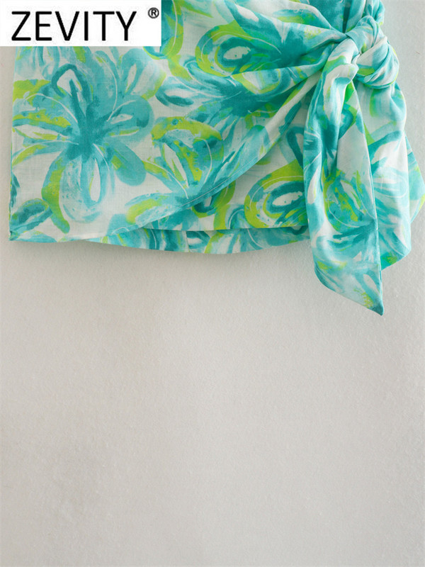 Zevity Ženska sarong suknja s tropskim cvjetnim uzorkom Faldas Mujer Ženski elegantni porub s patentnim zatvaračem Nepravilan kimono Vestido QUN1716