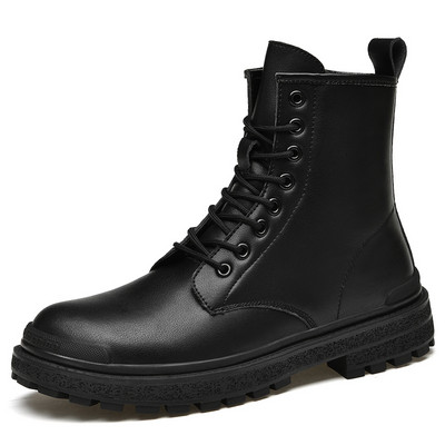 Muške vojne čizme Modne dizajnerske zimske čizme Muške cipele Britanski stil Kožne visoke čizme Homme Gležnjače Tople čizme za motocros