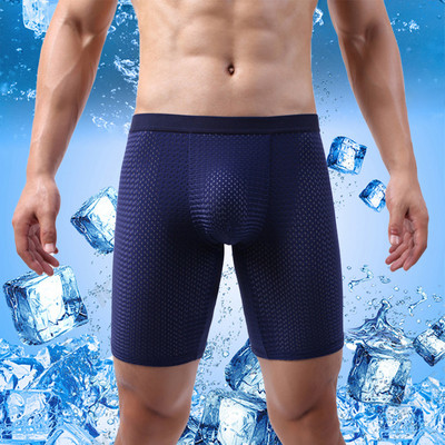Ανδρικά σορτς μπόξερ από μεταξωτό πάγο με διχτυωτό εσώρουχο αναπνεύσιμο σώβρακο Quick Dry Lengthening Wear Resistant Boxers σλιπ