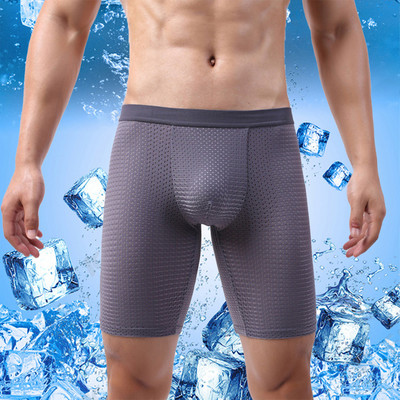 Ανδρικά σορτς μπόξερ από μεταξωτό πάγο με διχτυωτό εσώρουχο αναπνεύσιμο σώβρακο Quick Dry Lengthening Wear Resistant Boxers σλιπ