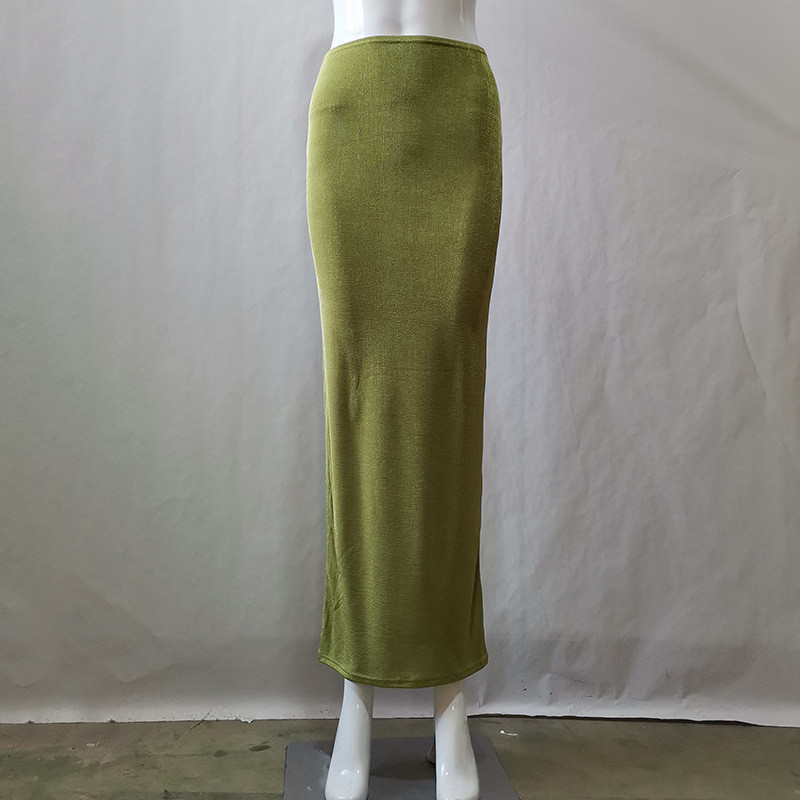 Μασίφ γυναικεία φούστα Y2k ρετρό ίσιες φούστες Maxi E-girl 2000s Harajuku Αισθητική ψηλόμεση Skinny Streetwear Bodycon φούστα