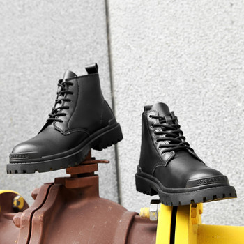 Χειμερινές μπότες πλατφόρμας Ανδρικά Μόδα Μαύρα Μποτάκια Αστραγάλου 2022 Μπότες για περπάτημα εξωτερικού χώρου Man New College Casual Παπούτσια Απαλά άνετα