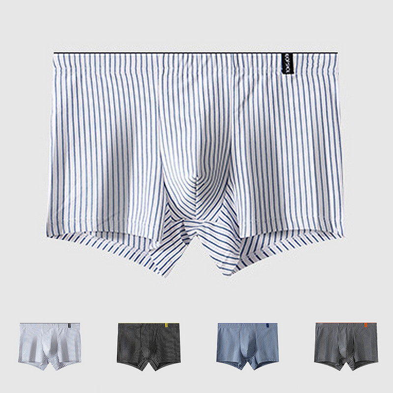 Bărbați, în dungi, husă convexă, chiloți, boxer sport, trunchi, pantaloni de somn, boxeri, slip, lenjerie de corp pentru bărbați stretch