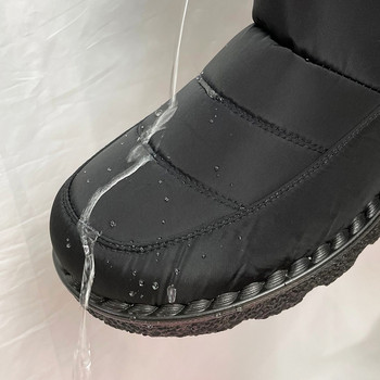 Αδιάβροχες μπότες από ψεύτικη γούνα για άντρες 2023 Υπαίθρια παπούτσια Keep Warm Winter Ανδρικά βελούδινα μποτάκια πλατφόρμας Μποτάκια από βαμβακερά παπούτσια