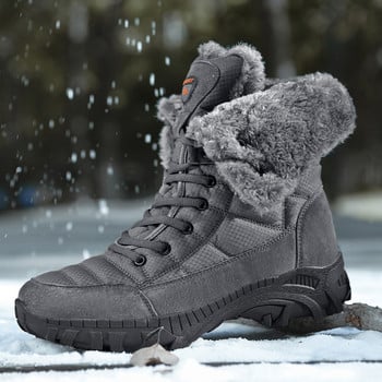 Зимни обувки Водоустойчиви ботуши Мъжки ботуши за сняг Плюшени топли боти до глезена За мъже Зимни обувки Ботуши Botas Mujer