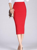 2023 Άνοιξη φθινόπωρο μακριές pencil φούστες Γυναικεία σέξι λεπτή συσκευασία Hip Maxi φούστα Lady Winter Sexy Chic Wool Rib Knit midi Φούστα Saia