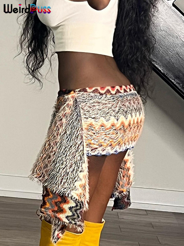 Furcsa punci Szőrös Hullámos Őszibarack Csípőszoknyák Női Oldal Patchwork Őszi Elegáns Csípő Vékony Alap Vad utcai Ruha Dögös Lányok Alsó