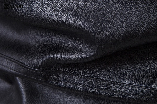 Ανδρικό τζάκετ PU με γιακά με λεπτή εφαρμογή Ανδρικό δερμάτινο μπουφάν