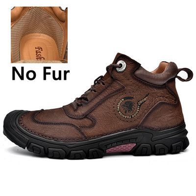 Nove gležnjače Muške čizme za snijeg Zimske tople muške cipele na vezanje 2022. Nove modne cipele Visoke vanjske cipele s alatom Brogue cipele