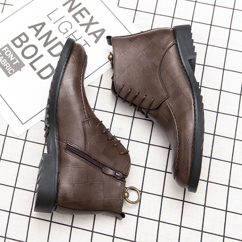 Δερμάτινες ανδρικές μπότες Chelsea Classic Basic Μπότες εξωτερικού χώρου Ζεστά δερμάτινα παπούτσια Άνετα παπούτσια για περπάτημα Botas Brogue Military Boots