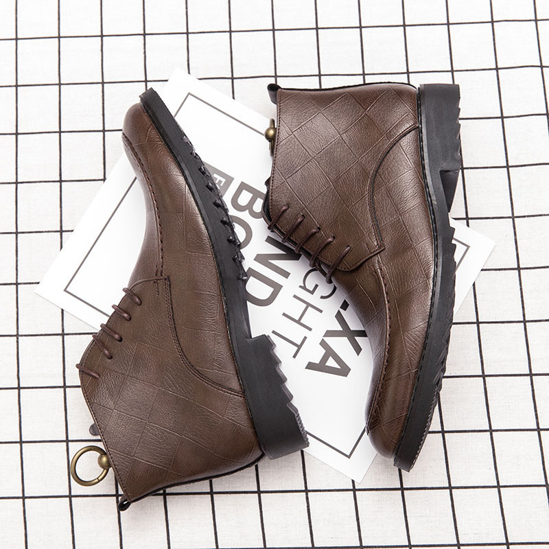 Δερμάτινες ανδρικές μπότες Chelsea Classic Basic Μπότες εξωτερικού χώρου Ζεστά δερμάτινα παπούτσια Άνετα παπούτσια για περπάτημα Botas Brogue Military Boots