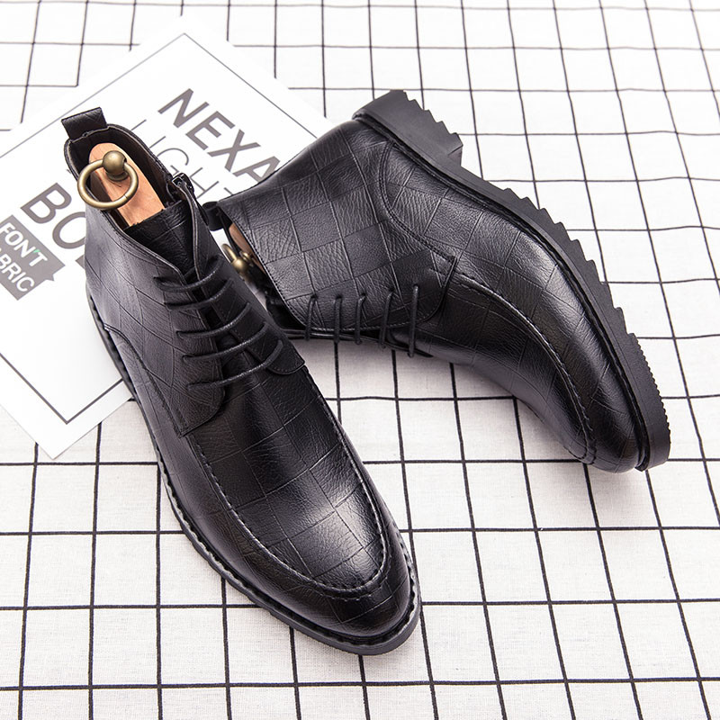 Δερμάτινες ανδρικές μπότες Chelsea Classic Basic Μπότες εξωτερικού χώρου Ζεστά δερμάτινα παπούτσια Άνετα παπούτσια για περπάτημα Botas Brogue Military Boots