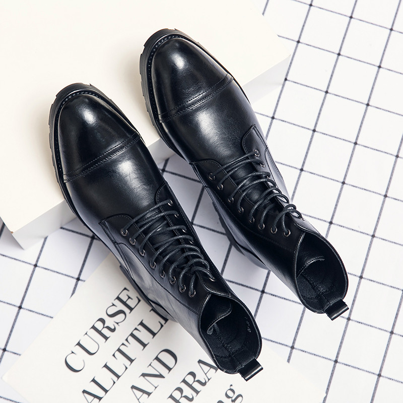 Nove muške čizme za motocross na vezanje, retro brend, muške ležerne lakirane oksfordice, muške svečane cipele, visoke cipele, brogue cipele