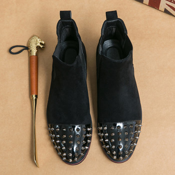 Νέες ανδρικές μπότες Chelsea Fashion Shoes Steel Head Ανδρικές δερμάτινες μπότες Elegantes Υποδήματα για Αντρικό Σχέδιο Προσωπικότητας Ανδρικά Μποτάκια