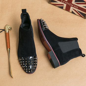 Νέες ανδρικές μπότες Chelsea Fashion Shoes Steel Head Ανδρικές δερμάτινες μπότες Elegantes Υποδήματα για Αντρικό Σχέδιο Προσωπικότητας Ανδρικά Μποτάκια