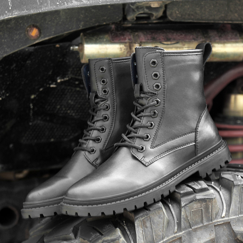 Luksuzni brend Muške čizme za motocross na otvorenom Cipele Derby modne muške retro kožne biciklističke cipele za gležnjeve Udobne vojne sjajne cipele