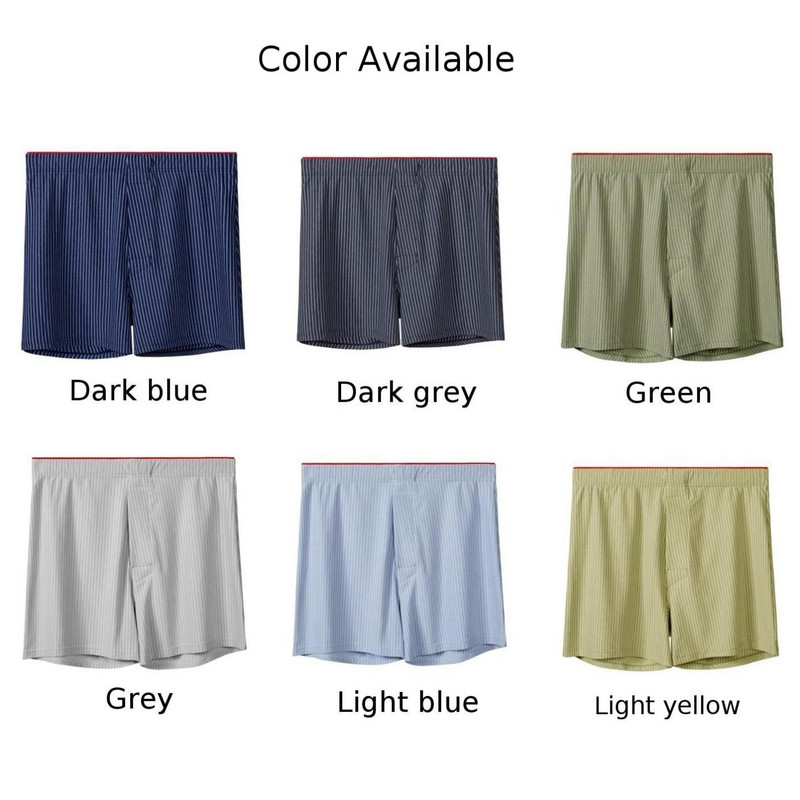 Slip boxer din bumbac sexy pentru bărbați Lenjerie elastică pentru acasă Pantaloni scurți Trunchi Chiloți Lenjerie confortabilă pentru bărbați Pantaloni de somn