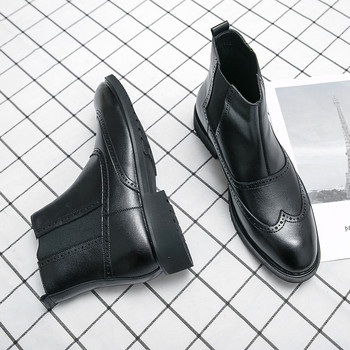 Μπότες Chelsea Ανδρικές δερμάτινες μπότες Μόδα Χοντή σόλα με μυτερή μύτη Ανδρικές μπότες σχεδιαστών Επώνυμα μπότες φόρεμα Oxford παπούτσια Ανδρική μοτοσυκλέτα