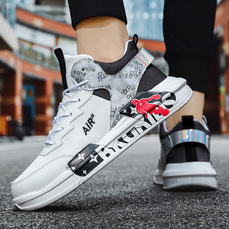 Tenisice Muške Proljetne Mrežaste cipele na vezanje Svestrane Neklizajuće Prozračne Udobne mekane potplate Sportske cipele Modne ležerne Nove muške cipele