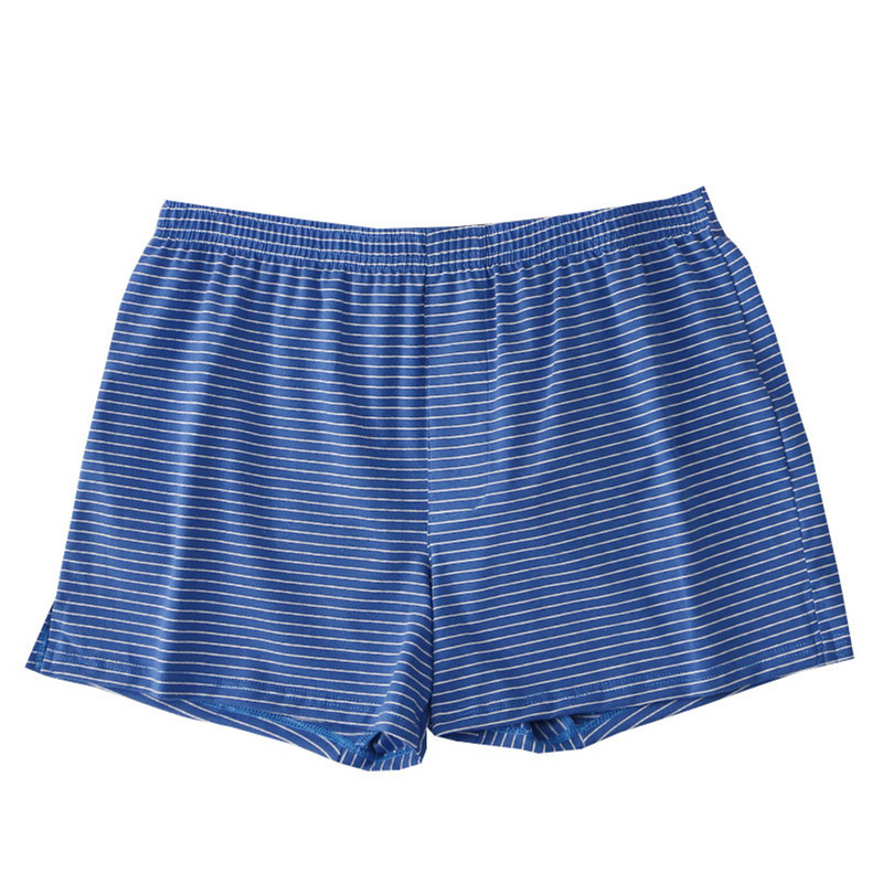 Seksi muške pamučne bokserice s izbočenom torbicom donje rublje kratke hlače gaće gaće ljetne prozračne bokserice na pruge muške