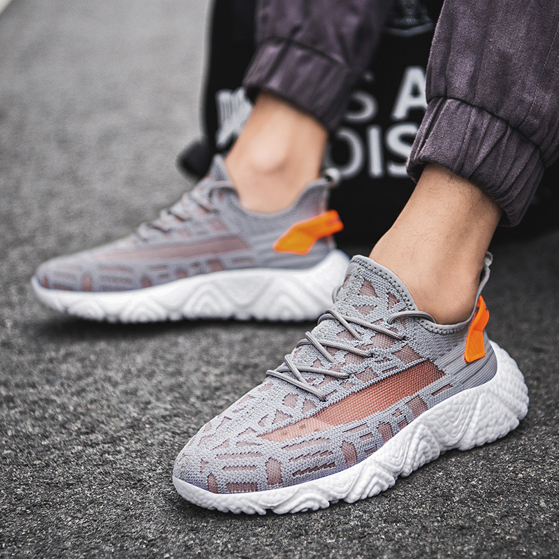 Pánske módne topánky, jarné nové pánske topánky, priedušné bežecké topánky, pevná kórejská verzia ľahkých ležérnych tenisiek, pánske tenisky