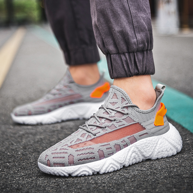 Pánske módne topánky, jarné nové pánske topánky, priedušné bežecké topánky, pevná kórejská verzia ľahkých ležérnych tenisiek, pánske tenisky