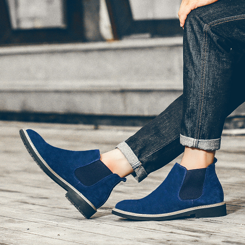 Proljetne jesenske kožne Chelsea muške čizme Dropshipping vrhunske udobne ležerne čizme Vrhunske ručno izrađene muške cipele