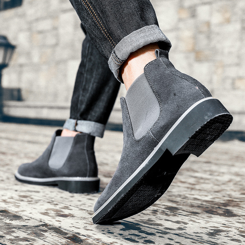 Proljetne jesenske kožne Chelsea muške čizme Dropshipping vrhunske udobne ležerne čizme Vrhunske ručno izrađene muške cipele
