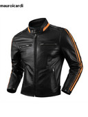 Mauroicardi, primăvară, toamnă, cool, frumos, mozaic, din piele PU, jachetă pentru motocicletă, bărbați, cu fermoar, haine de lux de designer Emo 2023