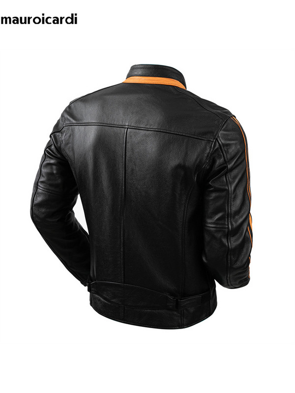 Mauroicardi proljeće jesen cool zgodna patchwork trkaća motociklistička jakna od pu kože muška luksuzna dizajnerska emo odjeća s patentnim zatvaračem 2023.