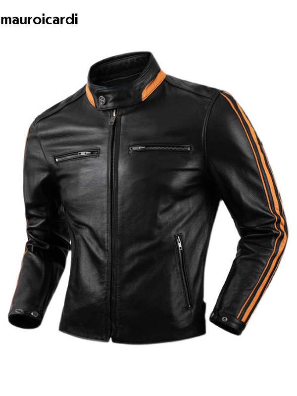 Mauroicardi proljeće jesen cool zgodna patchwork trkaća motociklistička jakna od pu kože muška luksuzna dizajnerska emo odjeća s patentnim zatvaračem 2023.