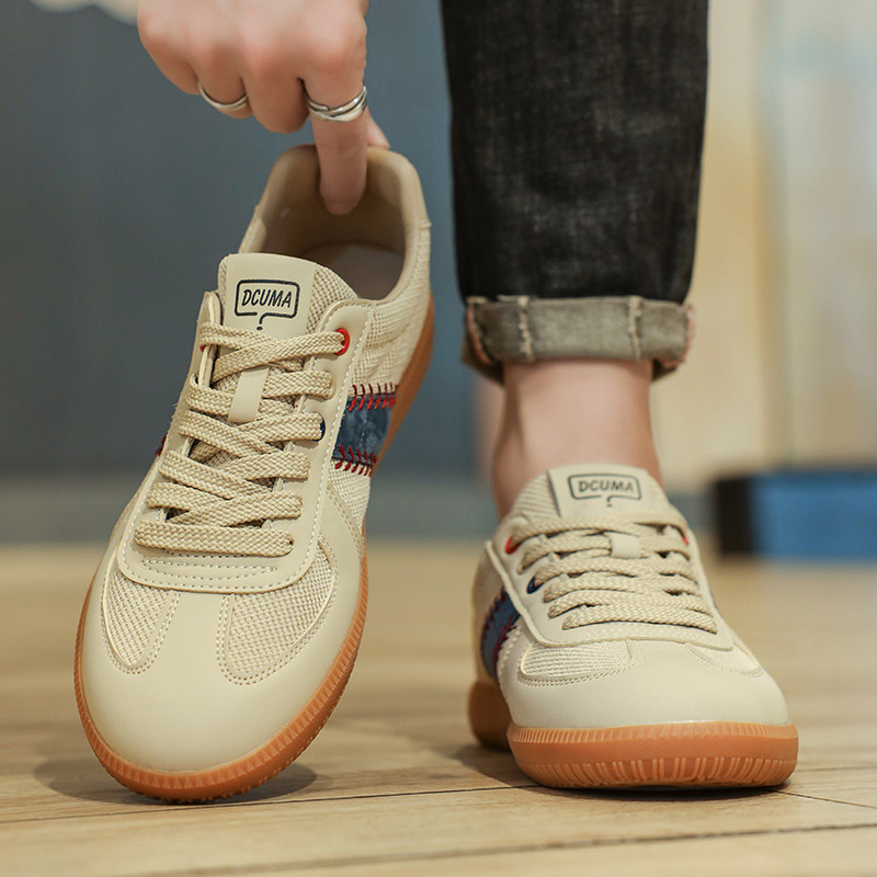 Cipele za muškarce 2023. Novo proljeće Okrugle glave Modne na vezanje Neklizajuće prozračne Trend tenisice muške lanene američke retro japanske