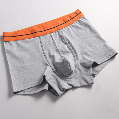 Boxer pentru bărbați Lenjerie sexy Boxer plat din bumbac, respirabil, absorbție de umiditate, boxer, trunchi, husă convexă, chiloți