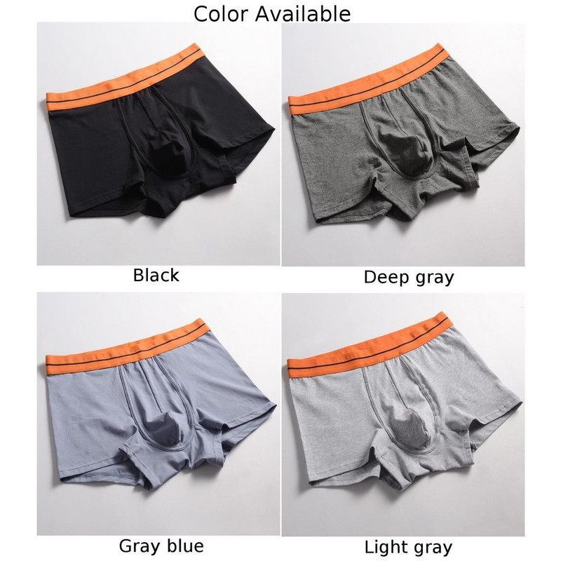 Muške bokserice Seksi donje rublje Pamučne ravne bokserice Prozračne bokserice koje upijaju vlagu Gaćice Konveksne gaćice na vrećicu