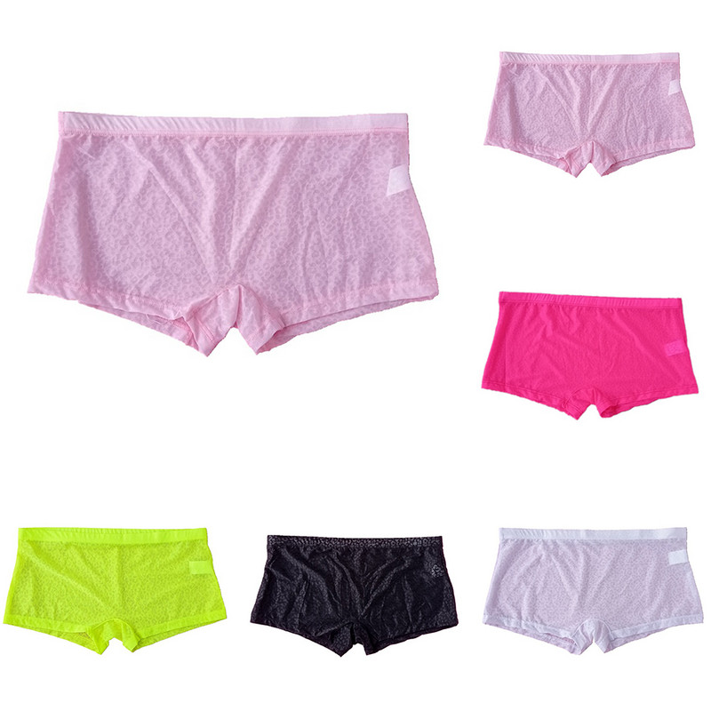 Slip boxer respirabil cu umiditate pentru bărbați Lenjerie de corp sexy din plasă Chiloți cu buzunar Trunchi Pantaloni scurți Boxer elastici